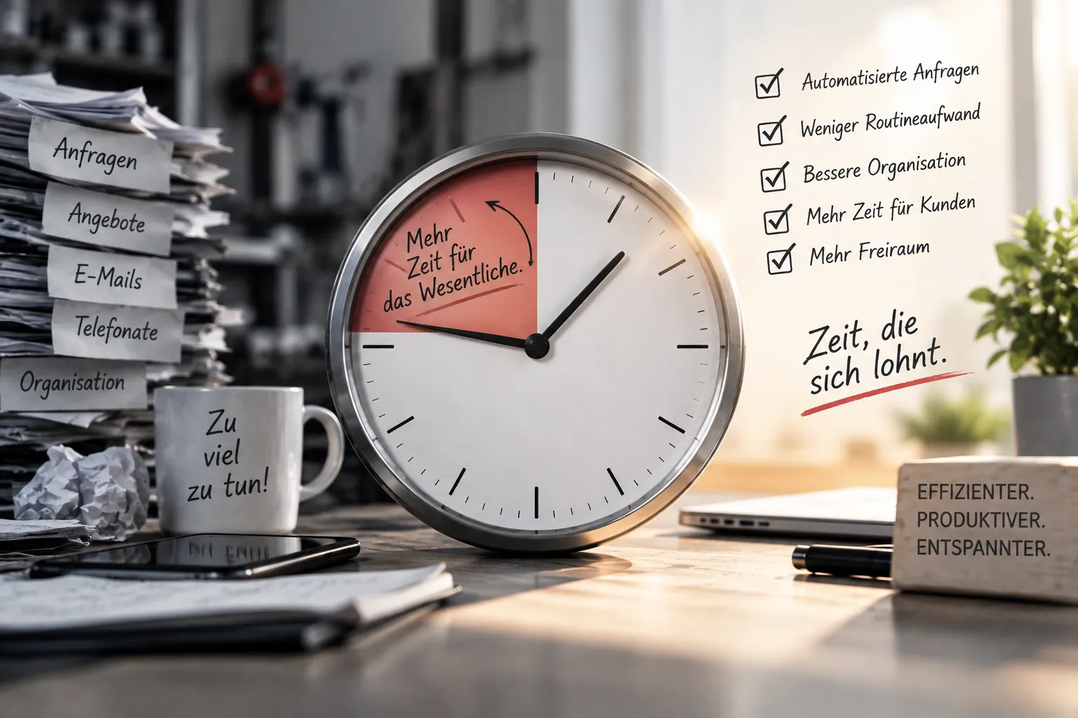Automatisierte digitale Abläufe auf einer Unternehmenswebsite